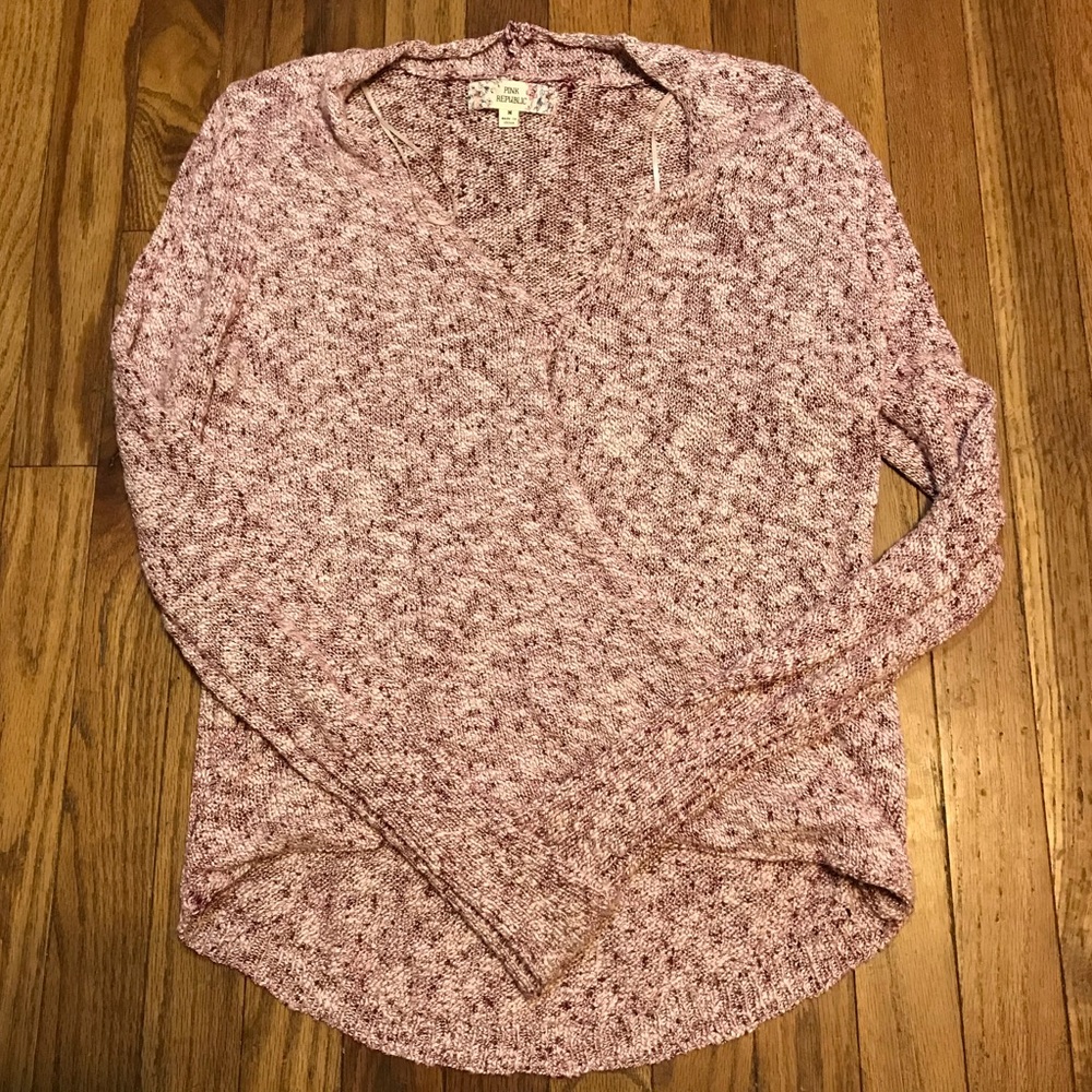 Pink Republic Scoop Neck Flowy Sweater Size Medium